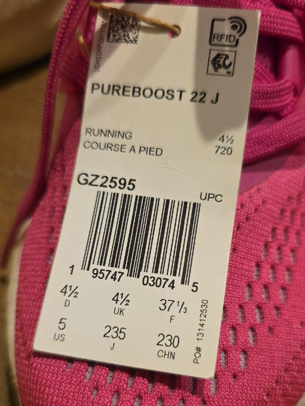 🏃‍♀️👟 Adidas Kids Pink and White Running Sneakers